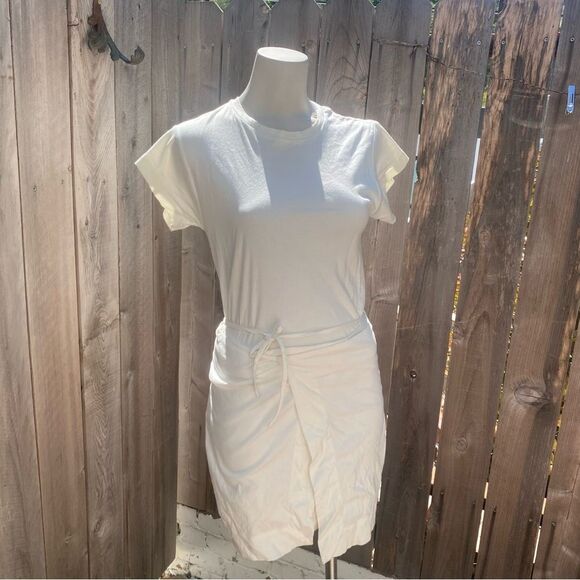 Isabel Marant cream  Short Sleeve T-Shirt wrap dress size small - Picture 2 of 14